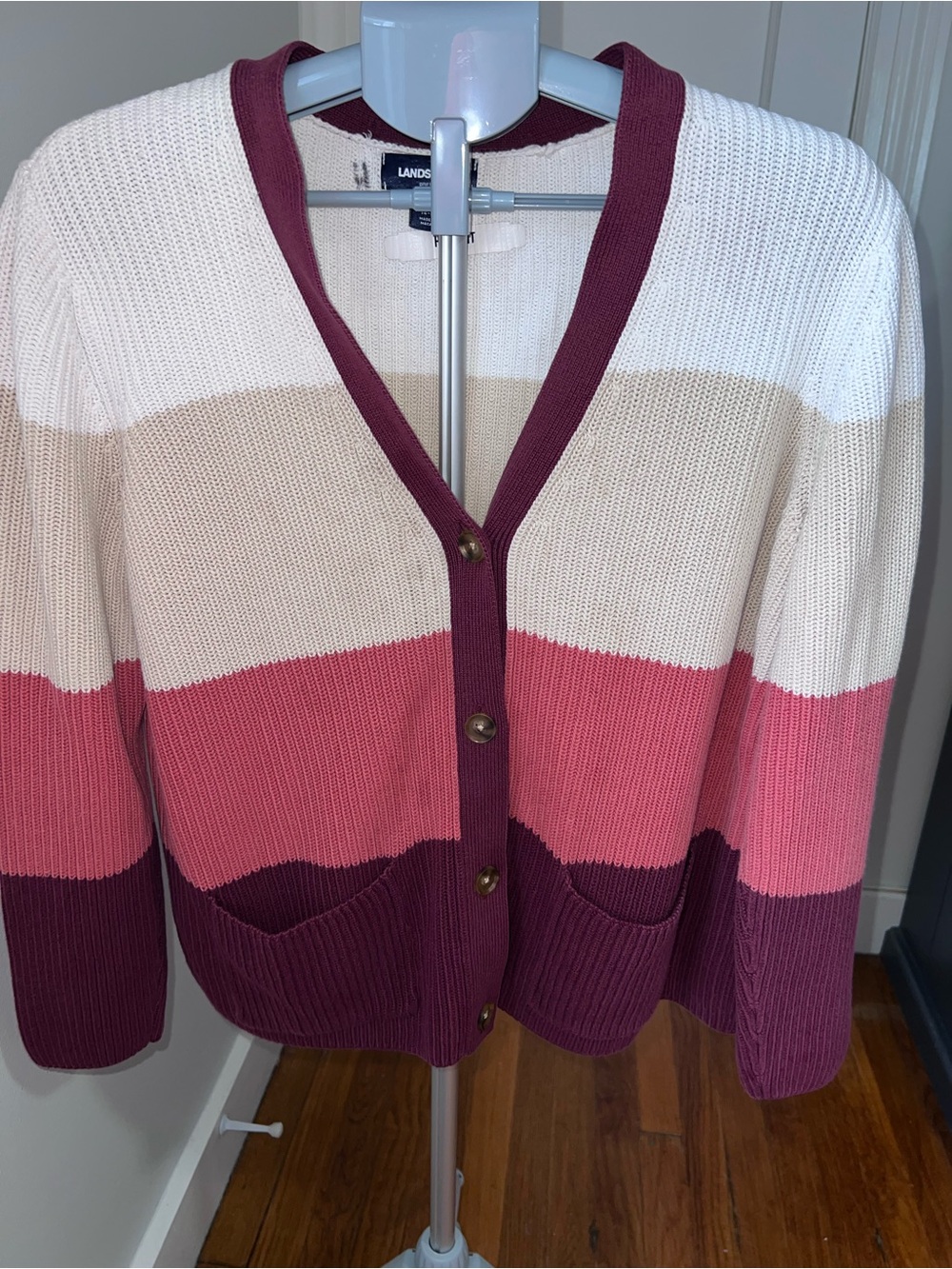 Lands' End button down cardigan